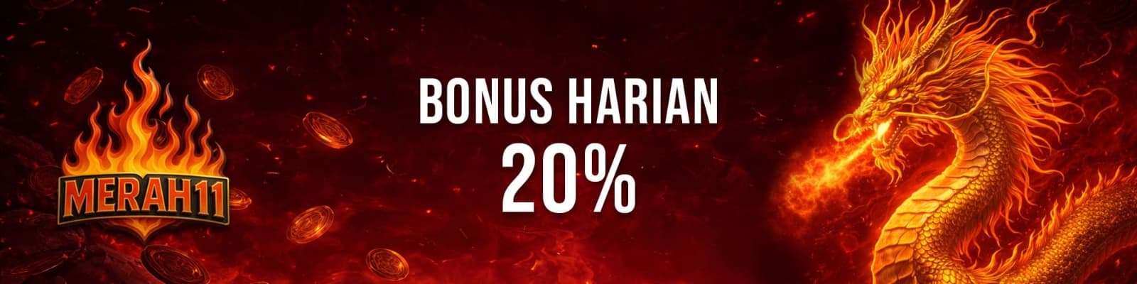 Banner Bonus Deposit Harian 50% MERAH11