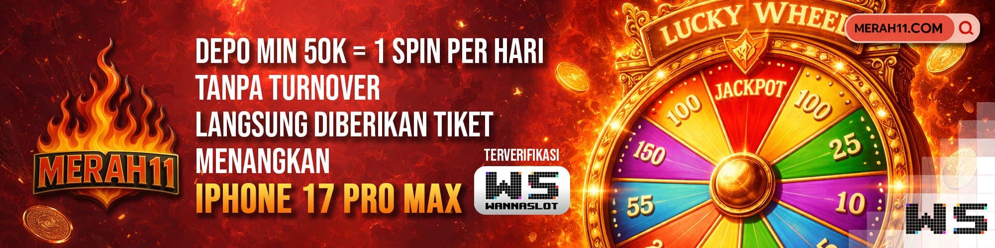 Banner Jackpot WheelSpin Surprise MERAH11